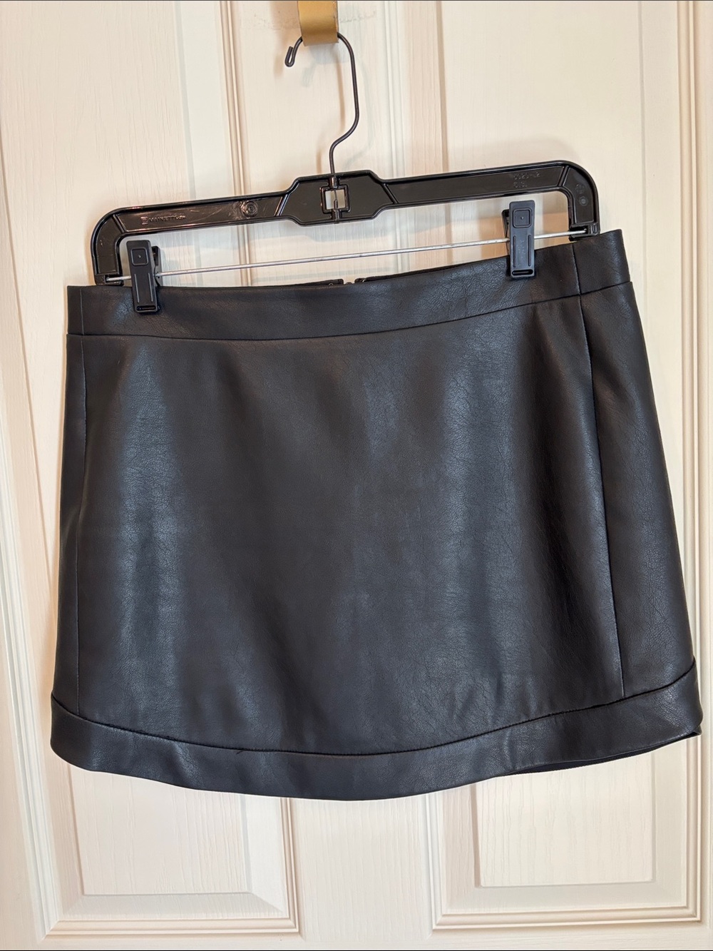 BCBGMaxAzria Black Faux Leather Mini Skirt